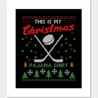 This Is My Christmas hockey Pajama Posters and Art